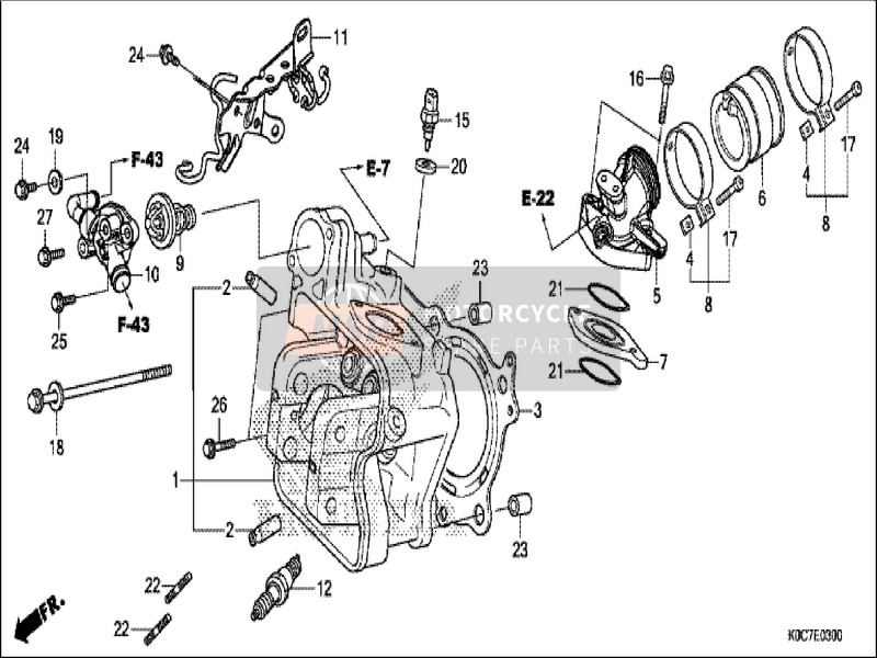 90007MCT000, BOUT-SLUITRING 9X155, Honda, 2